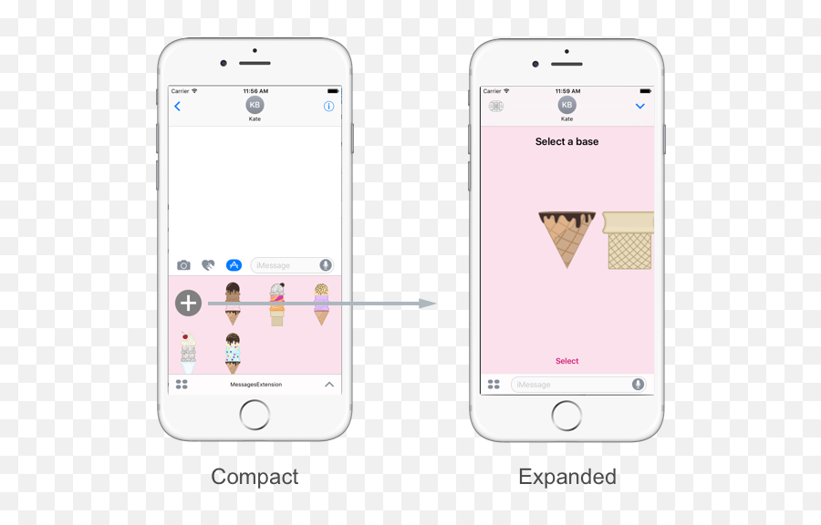 Advanced Message App Extensions In Xamarinios - Xamarin Camera Phone Emoji,Iphone Text Bubble Png