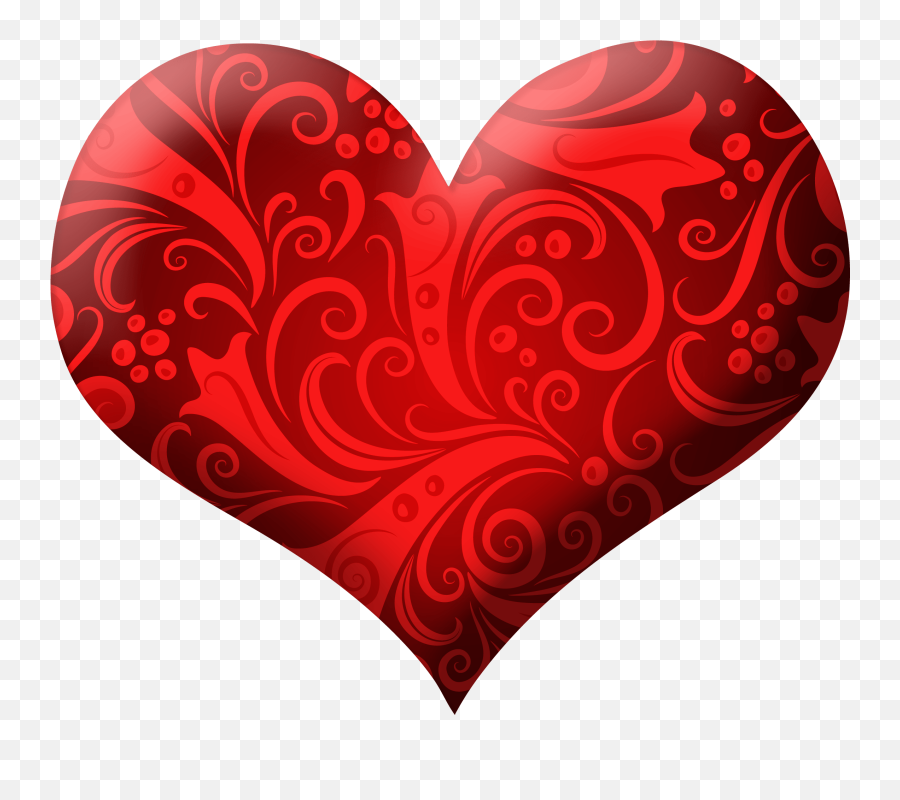 Valentine Red Heart Clipart - Novocomtop Fancy Red Heart Emoji,Fancy Heart Clipart