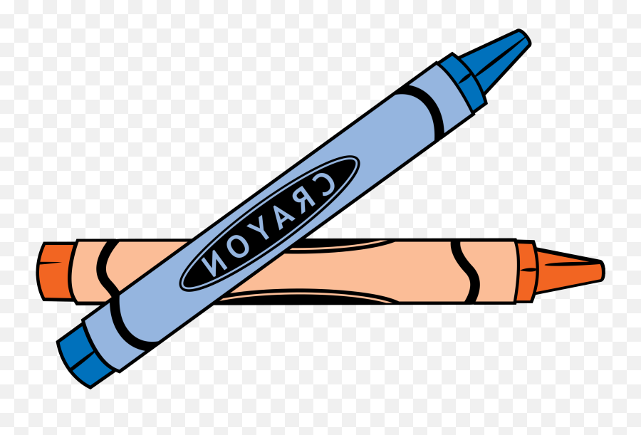 2 Pen - Two Crayons Clipart Emoji,Crayons Clipart