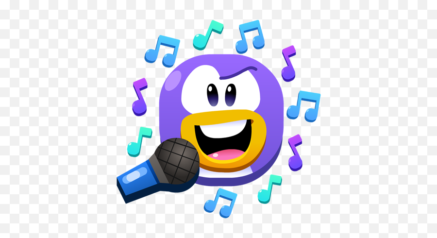 Download Hd Singer Decal Sneak Peek - Emojis Club Penguin Happy,Emojis Png