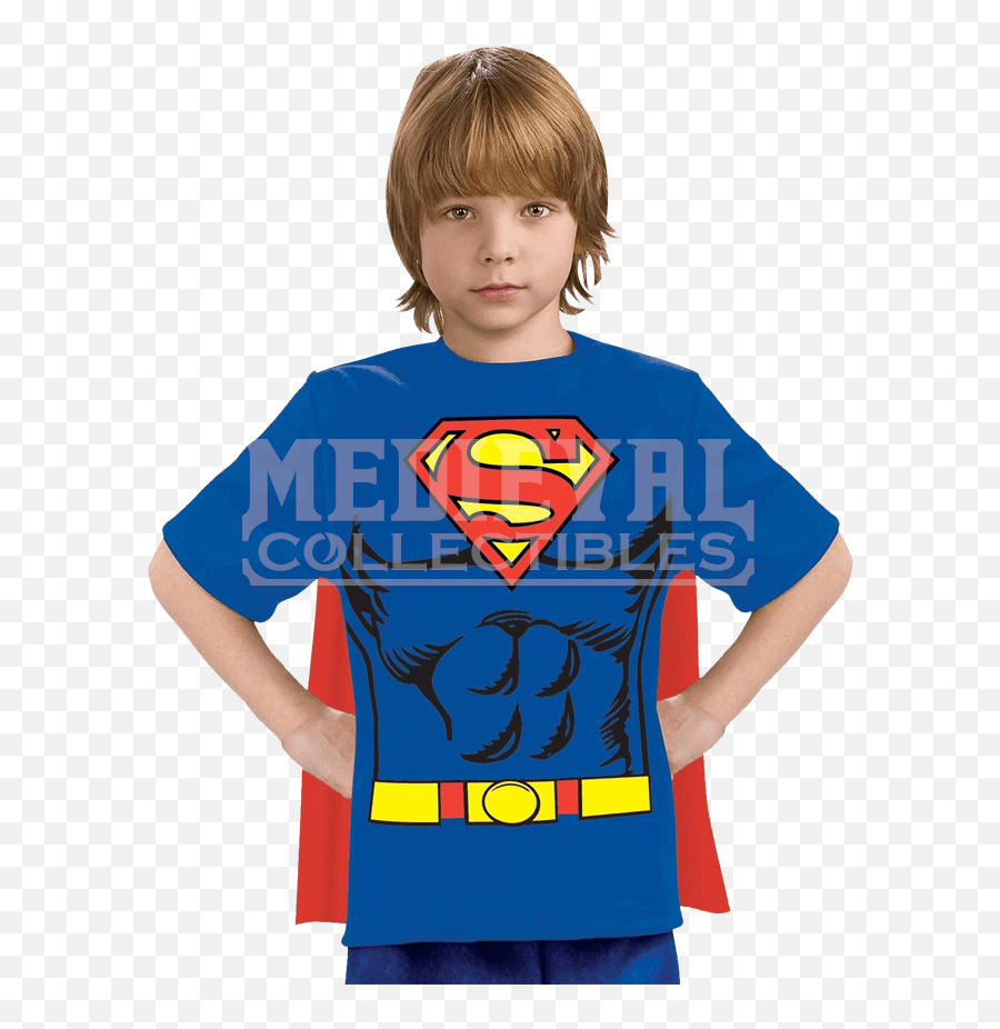 Download Kids Superman Cape T - Shirt Boy Costume Superman Emoji,Superman Logo Shirt