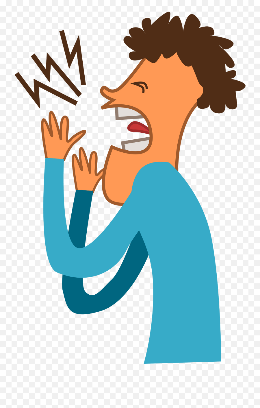 Man Shouting Clipart Free Download Transparent Png Creazilla Emoji,Shout Clipart