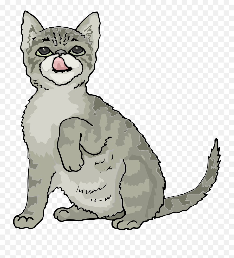 Grey Kitten Clipart Free Download Transparent Png Creazilla - Transparent Big Cat Clip Art Emoji,Kitten Clipart