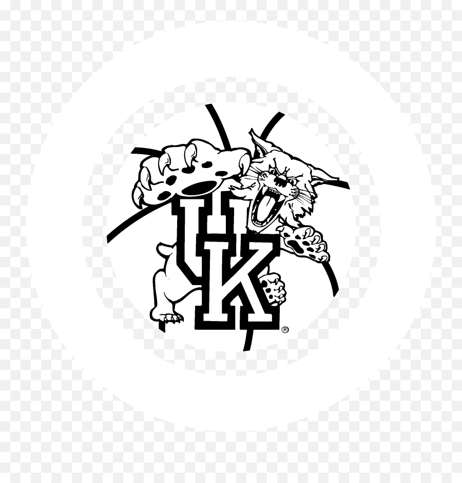 Kentucky Wildcats Logo Black And White - Uk Basketball Kentucky Wildcats Emoji,Wildcats Logo