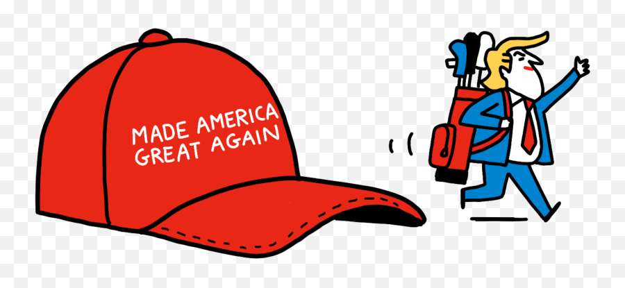 Trump - Make America Great Again Hat Cartoon Emoji,Trump Clipart