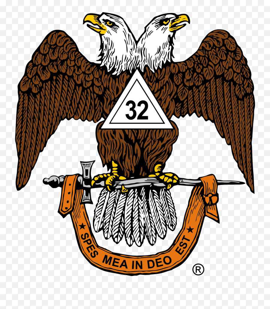 Masonic Auto Emblem Master Mason 32 Degree Wings Up - 32 Degree Scottish Rite Mason Emoji,Mason Logo