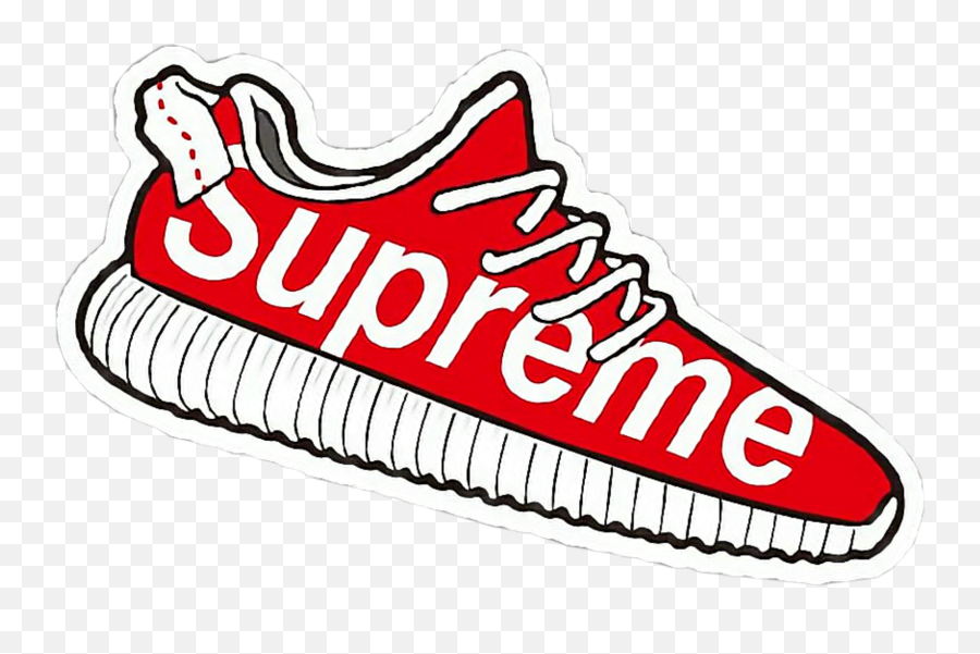 Supreme Logo Shoes Brand Sticker - Drawing Supreme Logo Emoji,Supreme Logo