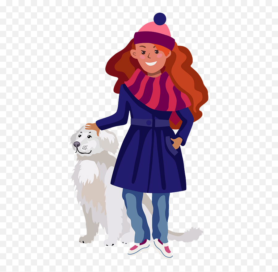 Girl With A Dog Clipart Free Download Transparent Png - Fictional Character Emoji,Pet Clipart
