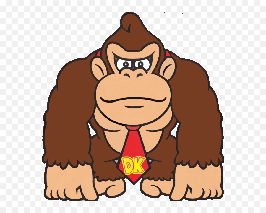 Donkey Kong Clipart - Mario Paper Donkey Kong Emoji,Donkey Kong Transparent