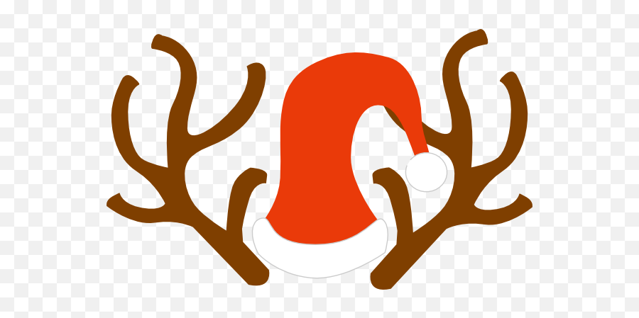 Download Hd Rudolph Ears Clip Art - Reindeer Antlers Svg Reindeer Ears Clipart Emoji,Antlers Clipart