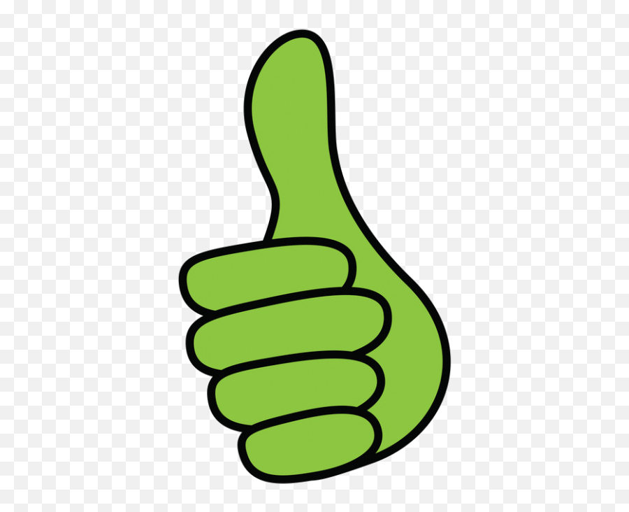 Green Thumbs Up Png Clipart - Positive And Negative Emoji,Thumbs Up Png