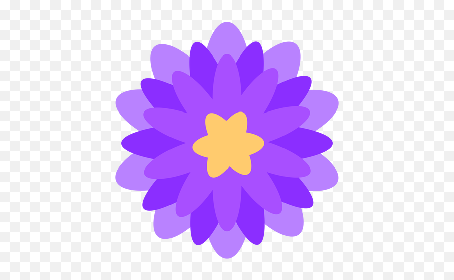 Purple Flower Thin Petals Flat - Transparent Png U0026 Svg Sunflower Flat Vector Transparent Emoji,Purple Flower Transparent