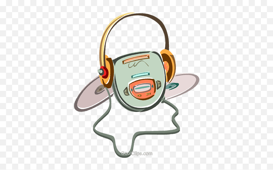 Portable Cd Player Royalty Free Vector Clip Art Illustration - Portable Cd Player Cartoon Emoji,Cd Clipart