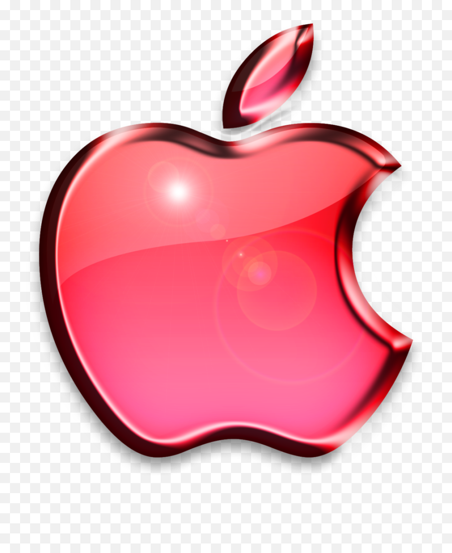 Red Apple Logo Png Image Background - Logo Apple 3d Png Emoji,Apple Logo Png