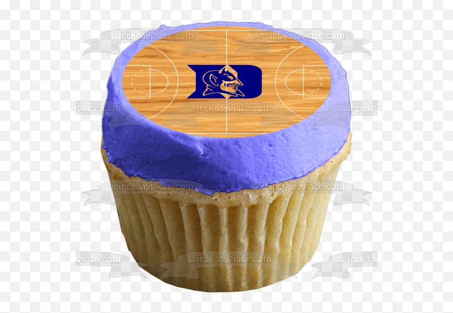 Duke University Blue Devils Logo Ncaa Basketball Court Background Edible Cake Topper Image Abpid01495 - A Birthday Place Emoji,Ncaa Logo