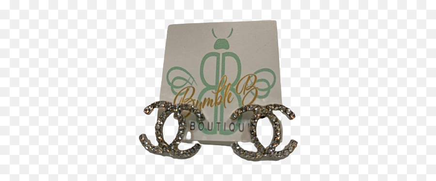 Repurposed Accessories - Decorative Emoji,Chanel Cc Logo Earring