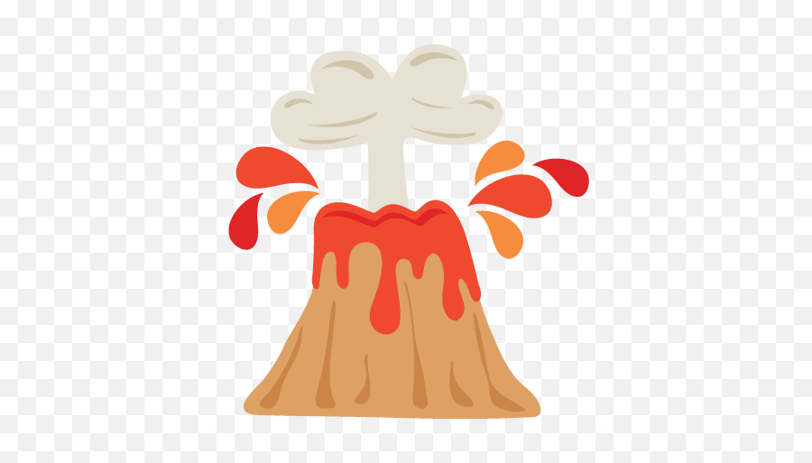 Volcano Svg Cuts Scrapbook Cut File - Volcano Cute Emoji,Volcano Clipart