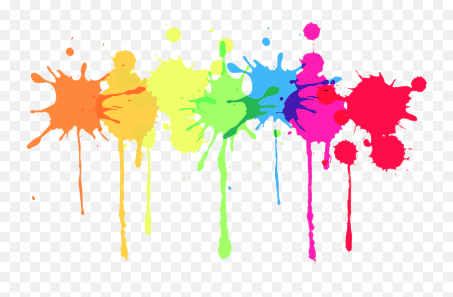 Multicolour Paint Splatter Transparent - Paint Splatter Clip Art Emoji,Paint Png