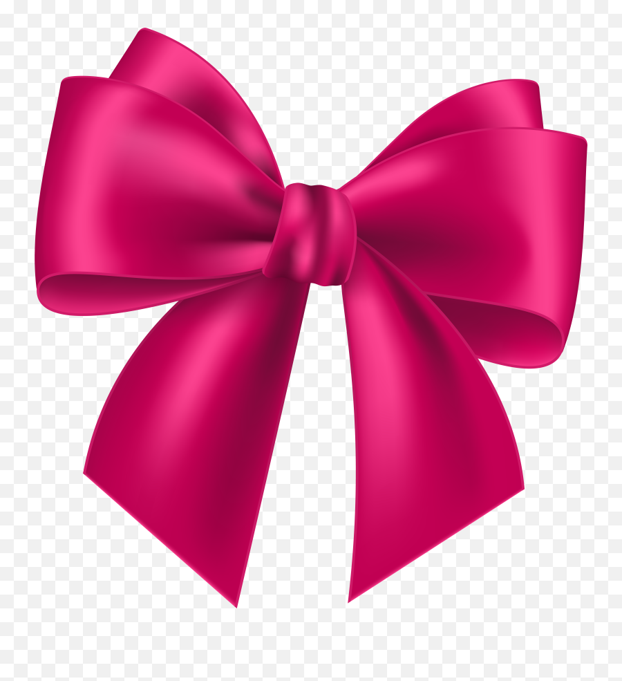 Pink Bow Transparent Clip Art Image Png Emoji,Pink Bow Clipart