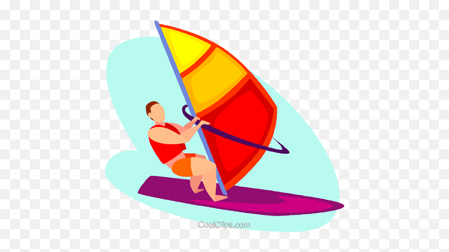 Wind Surfer Royalty Free Vector Clip Art Illustration Emoji,Surfer Clipart