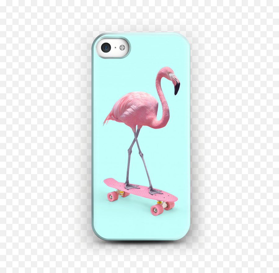 Flamingo On Skateboard - Iphone 55s Case Emoji,Iphone 5 Png