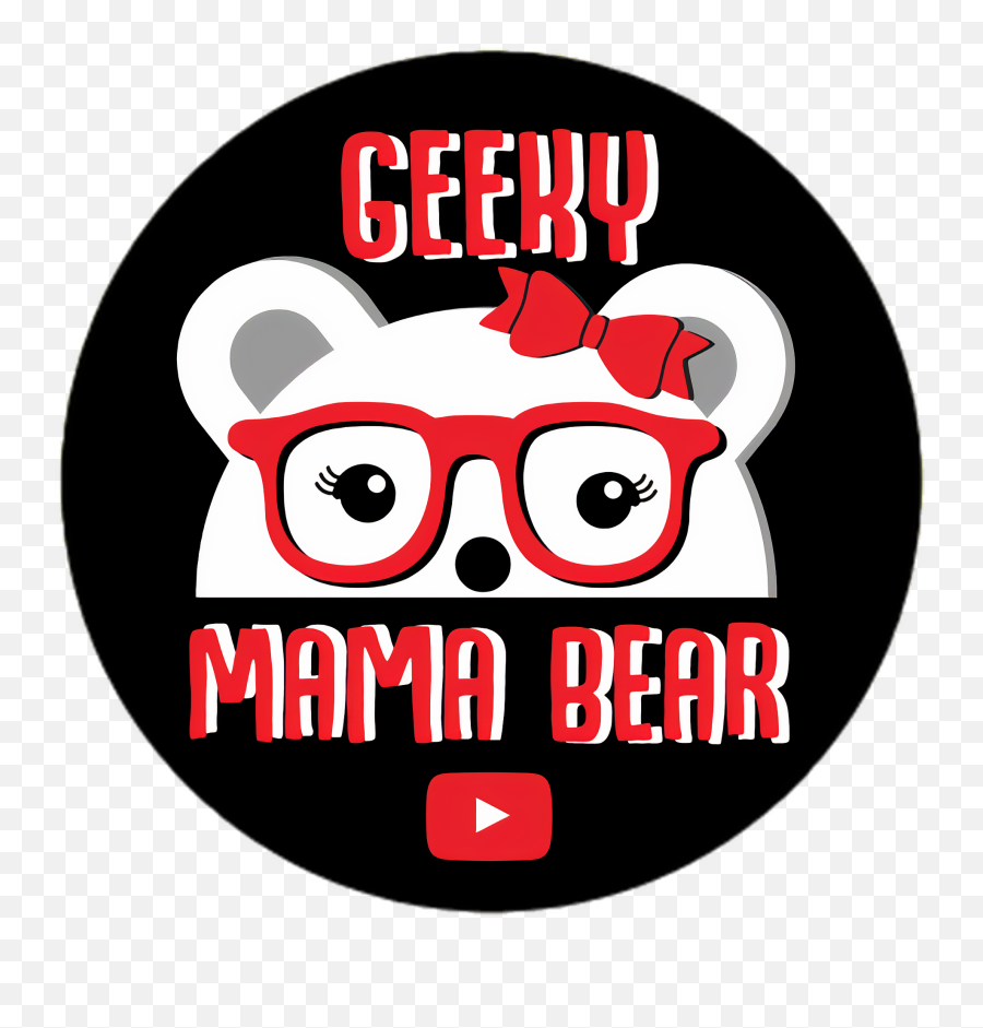 Geeky Mama Bear Emoji,Mama Bear Logo
