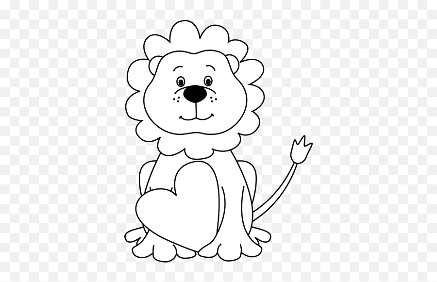 Lion Black And White Baby Lion Clipart - Baby Lion Clipart Black And White Emoji,Lion Clipart