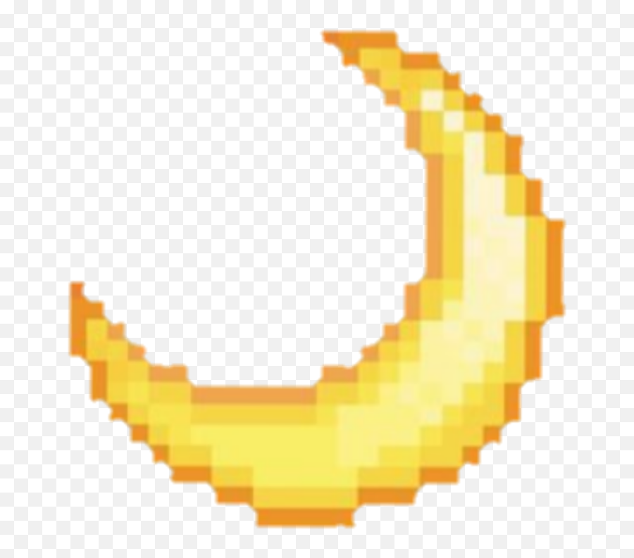 Moon Yellow Aesthetic Pixel Tumblr Clip Art Grunge - Png Crescent Moon Pixel Png Emoji,Grunge Png