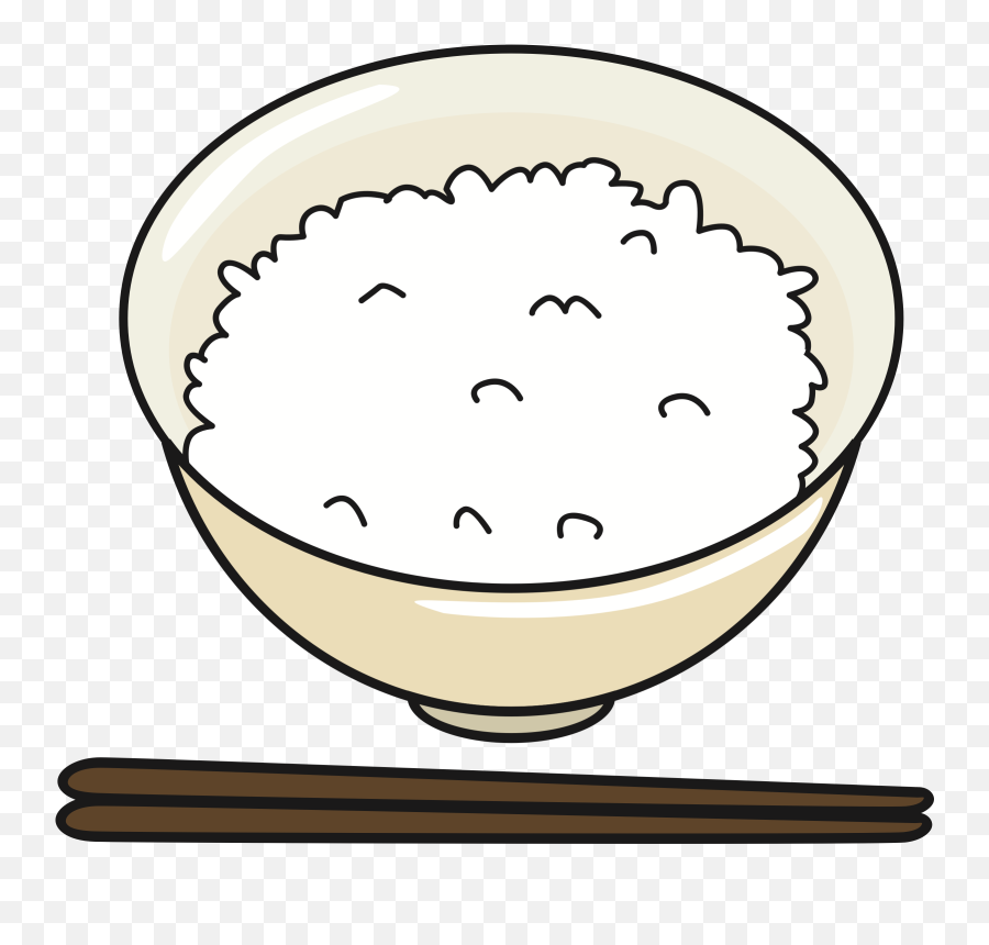 Rice Big Bowl And Bowl Rice - Rice Clipart Png Emoji,Rice Clipart