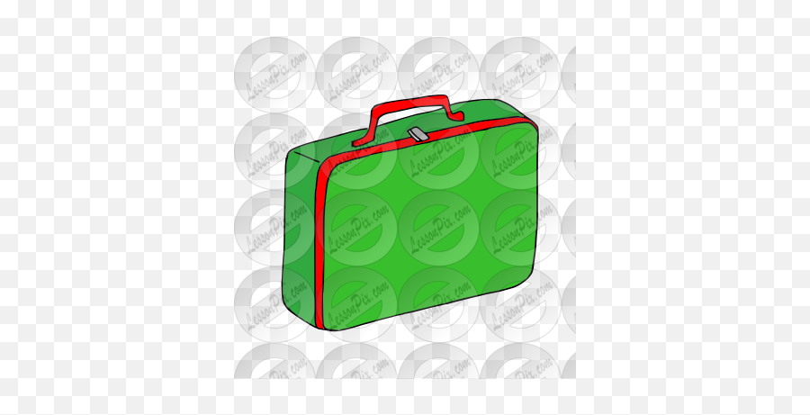 Green Lunch Box Picture For Classroom - Horizontal Emoji,Lunch Box Clipart