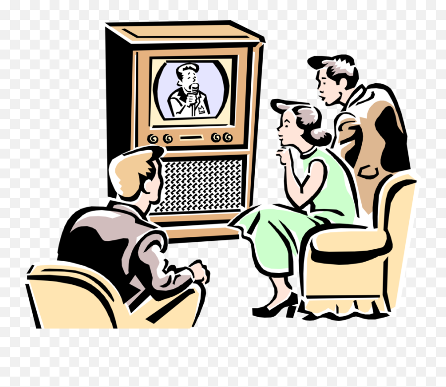 Library Of Watching Television Graphic - People Watching Television Clipart Emoji,Television Clipart