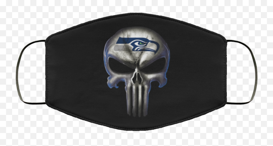 The Punisher Mashup Face Mask - Assassins Creed Valhalla Face Mask Emoji,Seattle Seahawks Logo