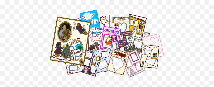 Scrapbooking Clipart Photo Frame Pages Add Your Photos And Print - Scrapbooking Clipart Emoji,Country Clipart