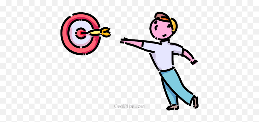 Boy Playing Darts Royalty Free Vector - Target Emoji,Darts Clipart
