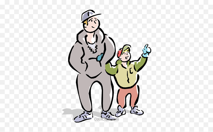 Dad And Son Going For A Walk Royalty Emoji,Son Clipart