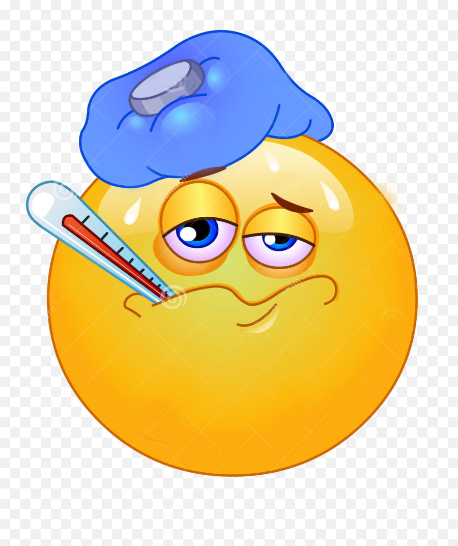 Sick Emodgi Clipart - Sick Emoticons Emoji,Sick Clipart