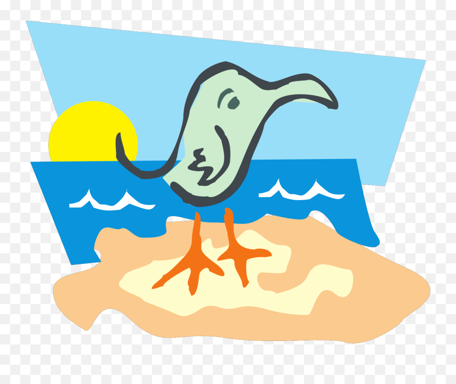 Bird On A Beach Svg Vector Bird On A Beach Clip Art - Svg Emoji,Beach Clipart Images