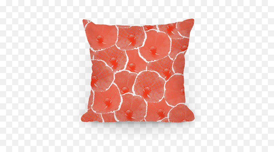 Red Poppy Flower Pattern Pillows Lookhuman Emoji,Poppy Flower Png