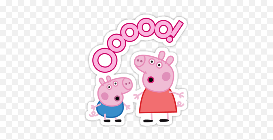 Peppa Pig Ooo Sticker Transparent Png - Stickers Peppa Pig Whatsapp Emoji,Peppa Pig Png