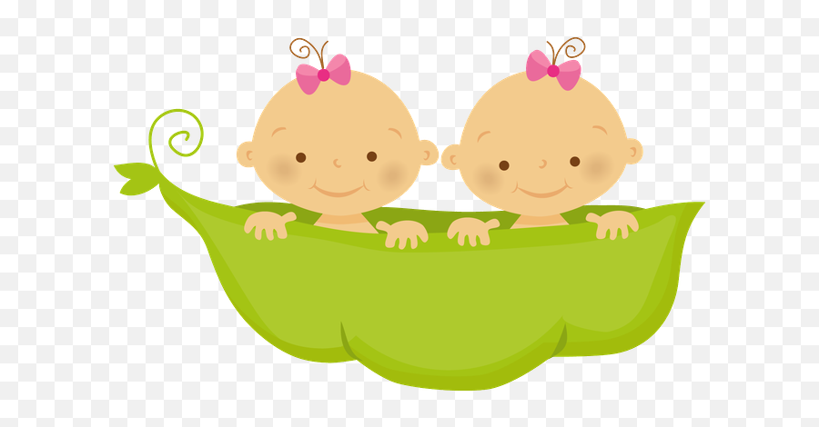 Twinsinapodgirlspng Baby Clip Art Baby Prints Baby - Baby Girl Twins Clip Art Emoji,Baby Girl Clipart
