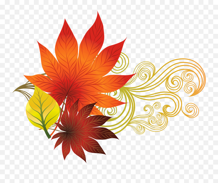 Clipart Fall Leaves - Fall Leaves Music Notes Emoji,Fall Leaves Clipart
