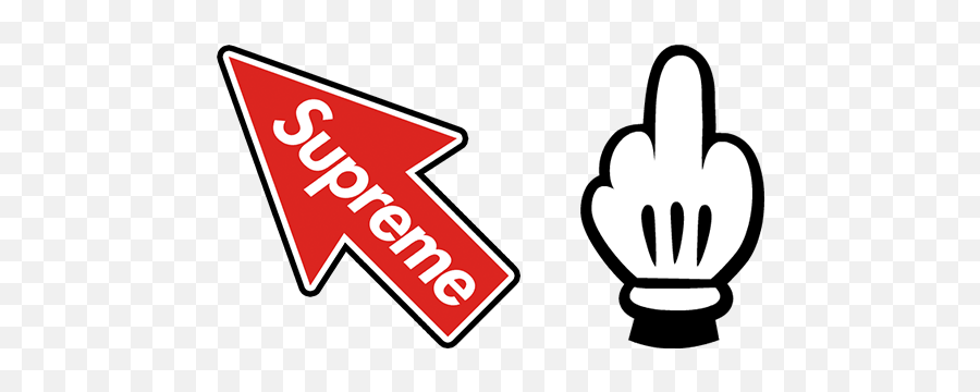 Supreme Cursor - Supreme Mouse Cursor Emoji,Supreme Logo