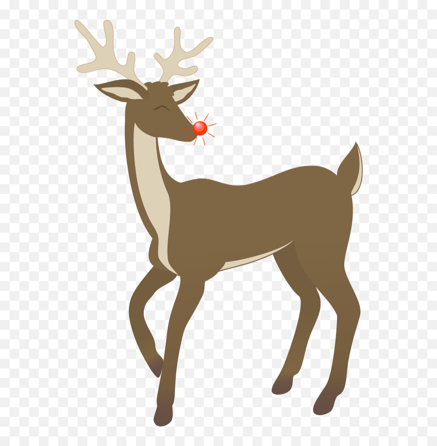 Free Reindeer Clipart - Hello Reindeer Clipart Transparent Emoji,Reindeer Clipart