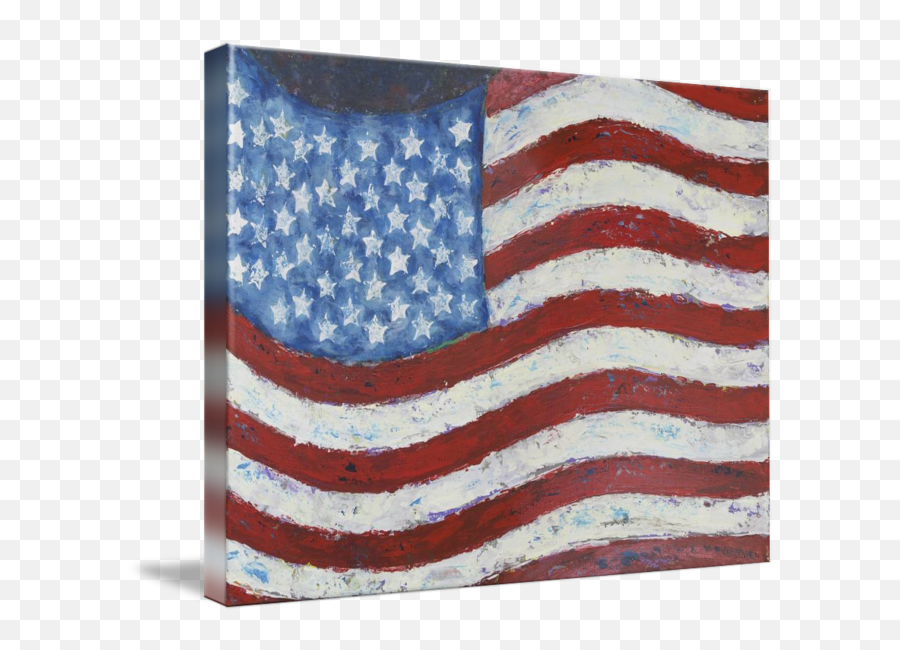 Abstract American Flag By Wayneu0027s World Of Art - Abstract American Flag Art Emoji,Wayne's World Logo