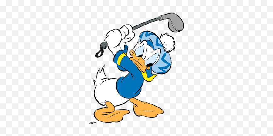 Misc - Donald Duck Golf Emoji,Sports Clipart