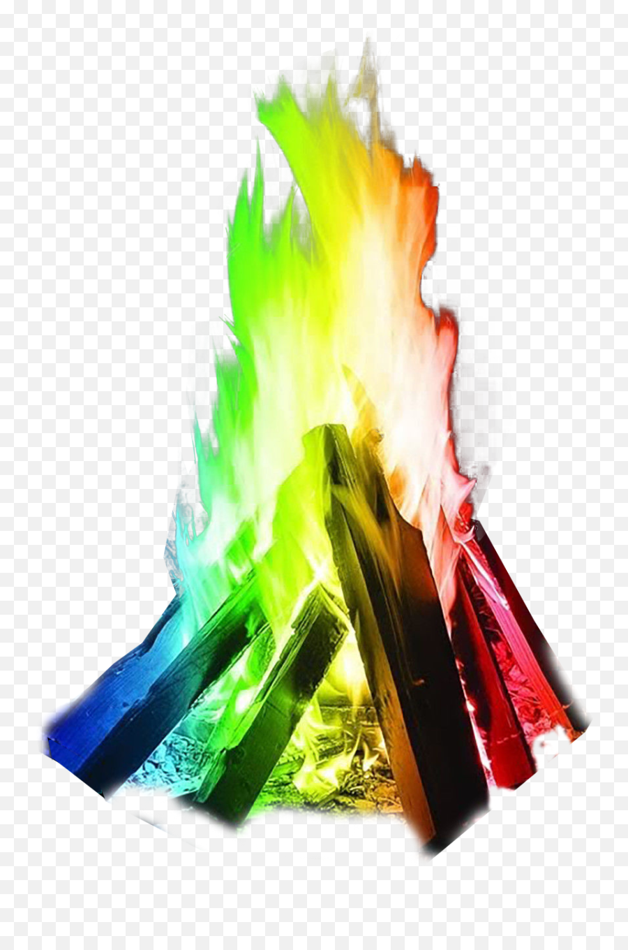 Multicolour Fire Transparent Background - Multicolour Fire Emoji,Fire Transparent Background