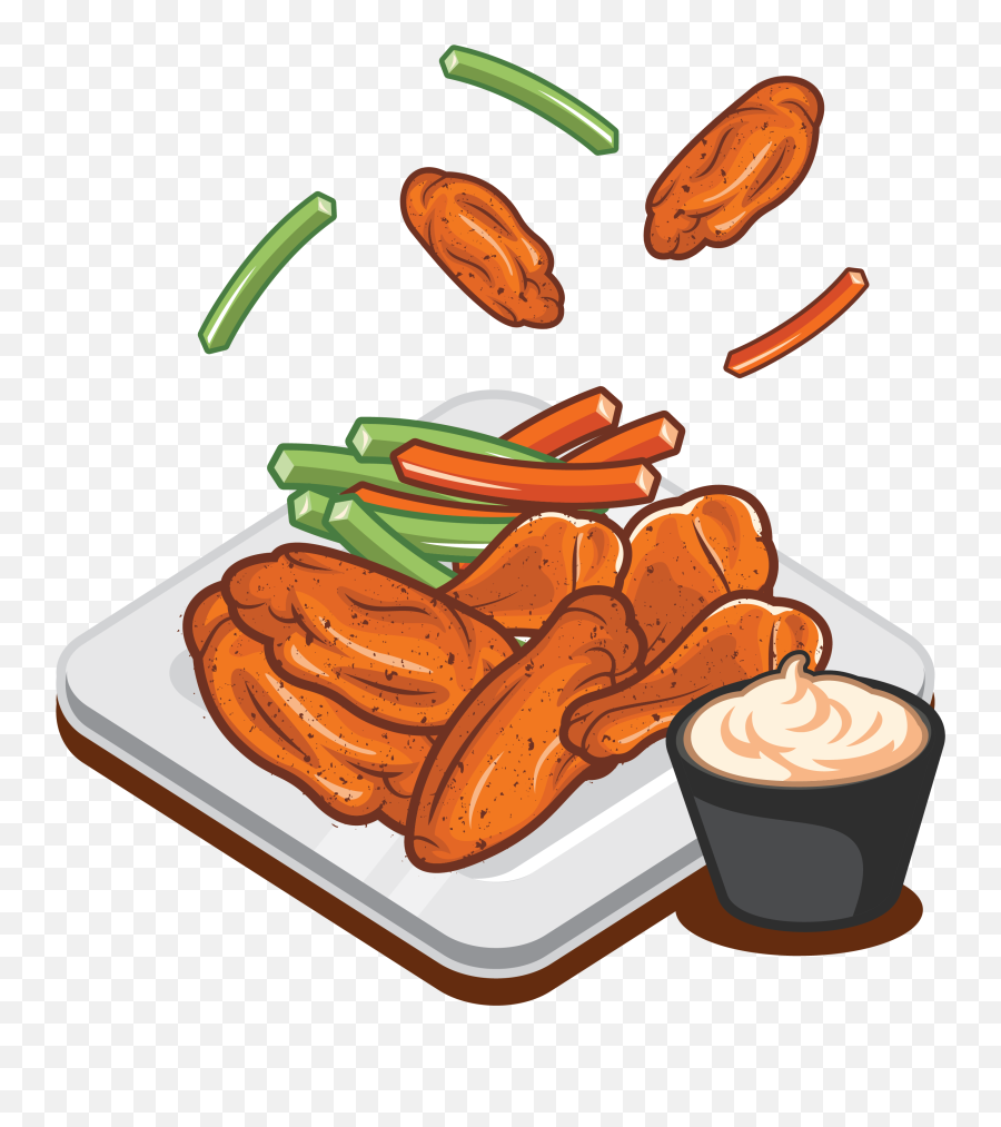 Chicken Wings Clipart Transparent - Clip Art Chicken Wings Cartoon Emoji,Wings Clipart