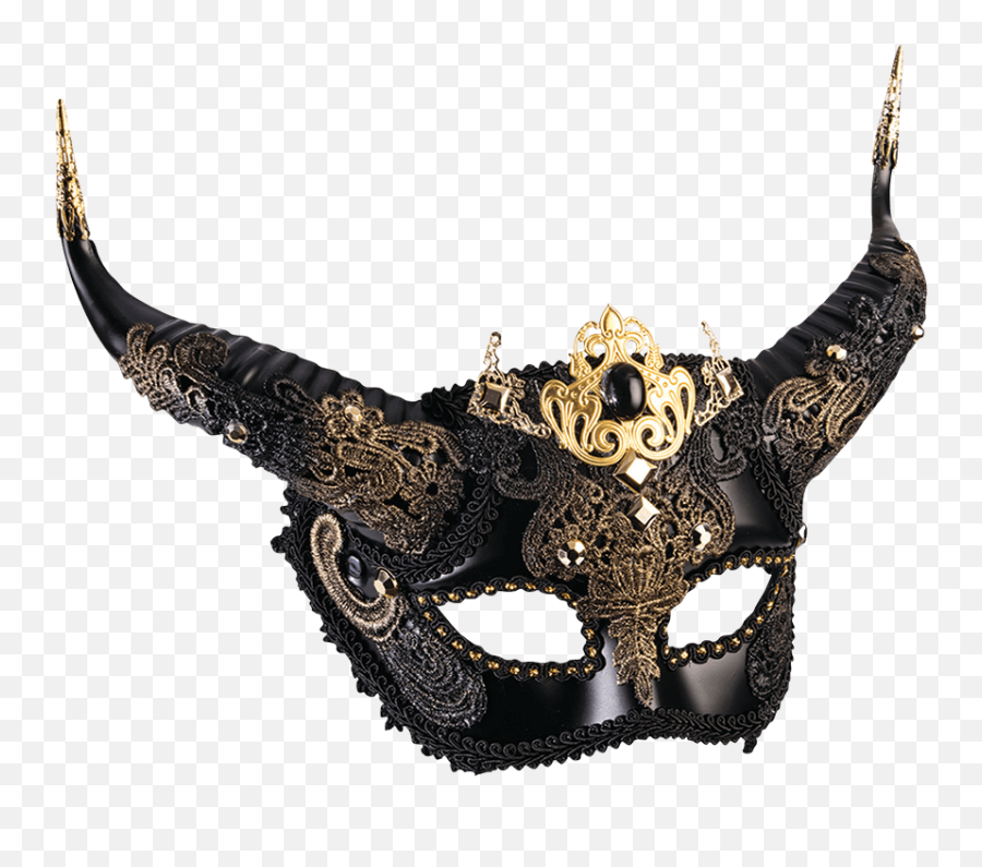 Masquerade Mask Png - Sumptuous Faun Masquerade Mask Venetian Half Mask Emoji,Masquerade Mask Transparent Background