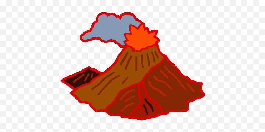 Volcano Clipart Free - Supervolcano Clipart Emoji,Volcano Clipart