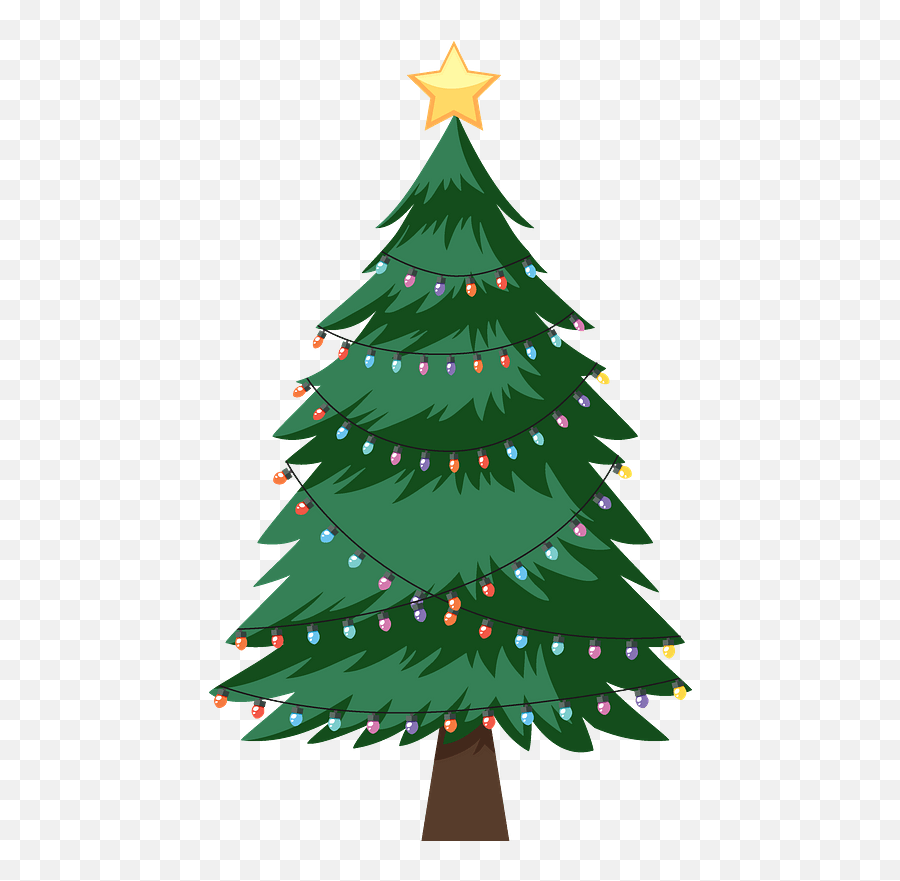 Christmas Tree Clipart - Christmas Tree With Transparent Background Emoji,Christmas Tree Clipart Png